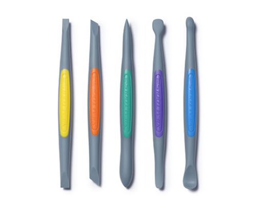 Xiem Clay Finishing Tool - Strong-Firm Silicone Set - Medium - 5pcs (CFSM5)